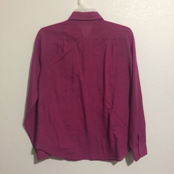 Cherry Stix Vintage Button Up Long Sleeve Shirt Men’s Pink Pockets Shoulder Tabs - Picture 5 of 5